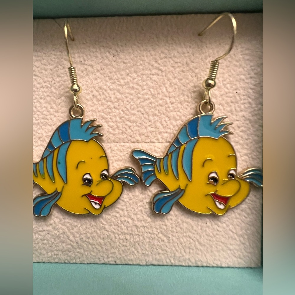 Flounder Earrings (the little mermaid)